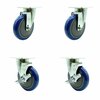 Service Caster Cooking Performance 369CASTER4 5'' Replacement Caster Set with Brakes, 4PK COO-SCC-20S514-PPUB-BLU-TPU1-2-TLB-2